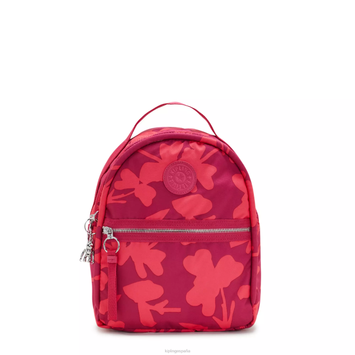 mochila kae estampada Kipling flores de coral mujer 884V376 mochilas pequeñas