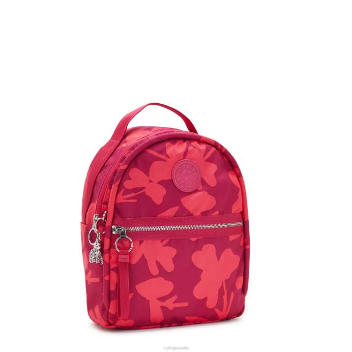 mochila kae estampada Kipling flores de coral mujer 884V376 mochilas pequeñas