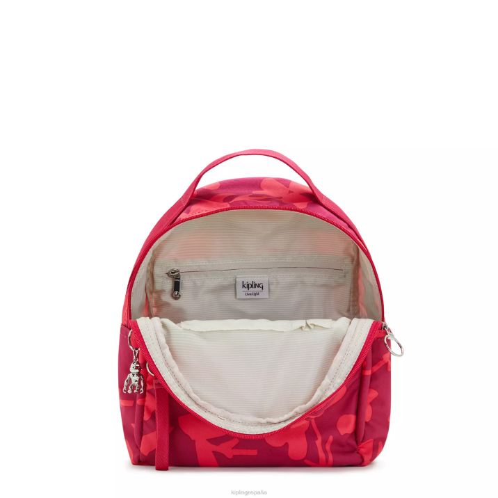 mochila kae estampada Kipling flores de coral mujer 884V376 mochilas pequeñas