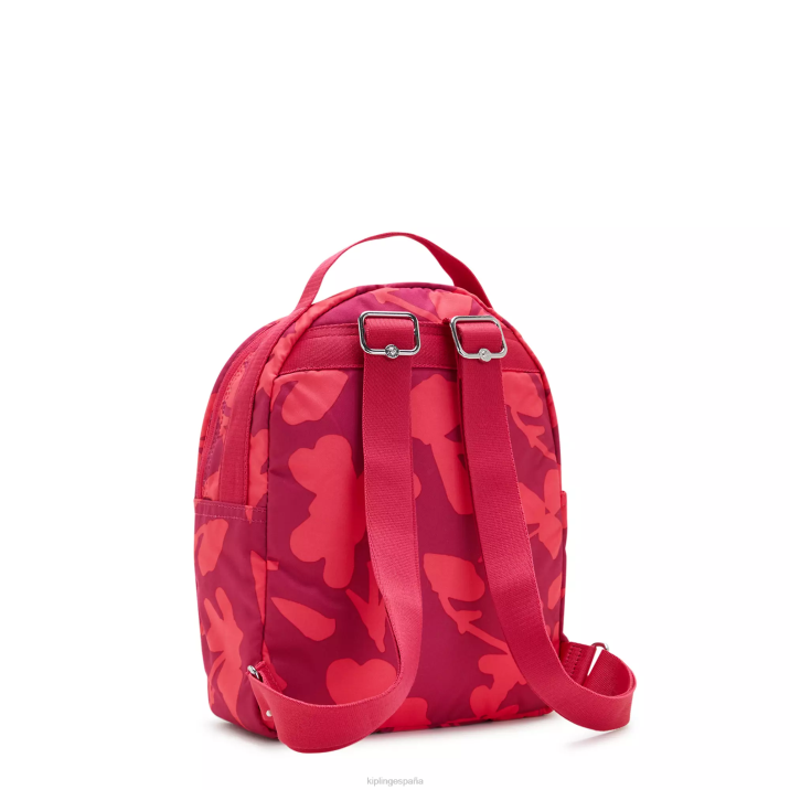 mochila kae estampada Kipling flores de coral mujer 884V376 mochilas pequeñas