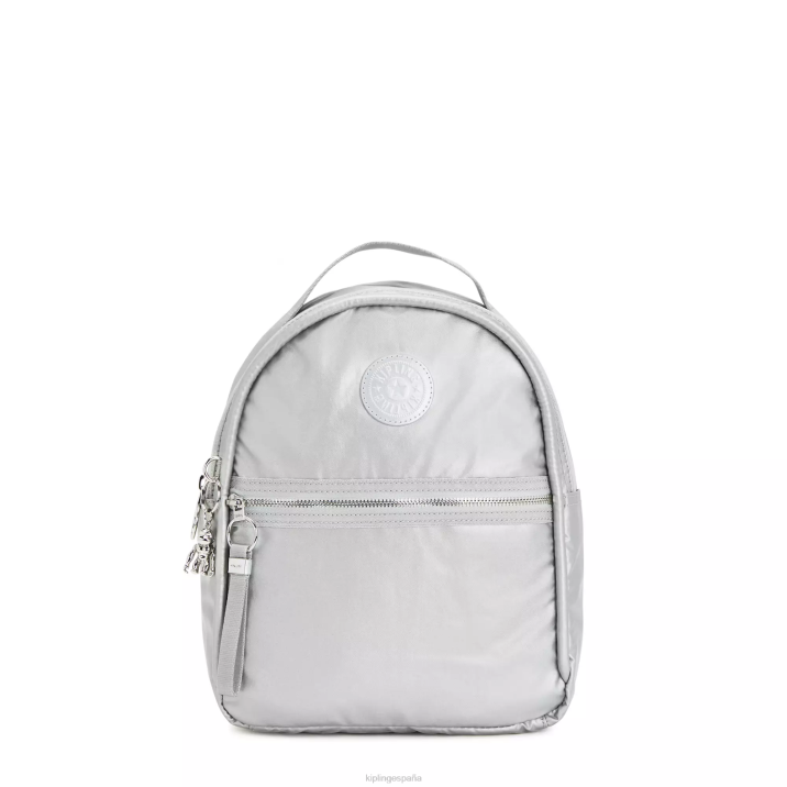 mochila kae metalizada Kipling metálico brillante mujer 884V385 mochilas pequeñas