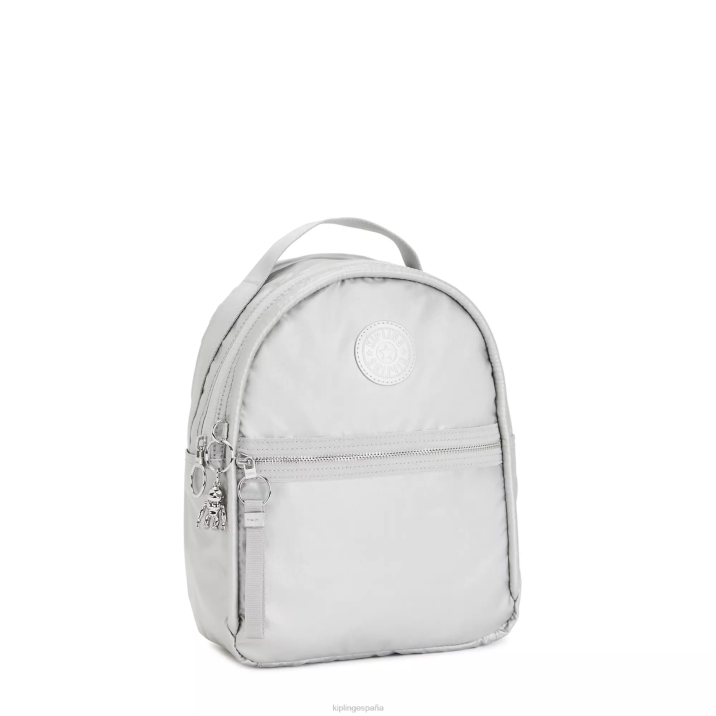 mochila kae metalizada Kipling metálico brillante mujer 884V385 mochilas pequeñas