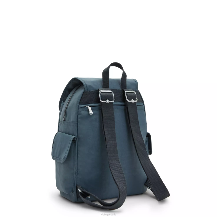 mochila pequeña city pack Kipling gris nocturno mujer 884V405 mochilas pequeñas