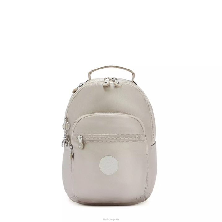 mochila pequeña con tablet metalizada seoul Kipling resplandor metalico mujer 884V418 mochilas pequeñas
